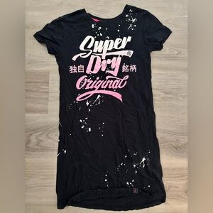 Superdry Black T-shirt dress